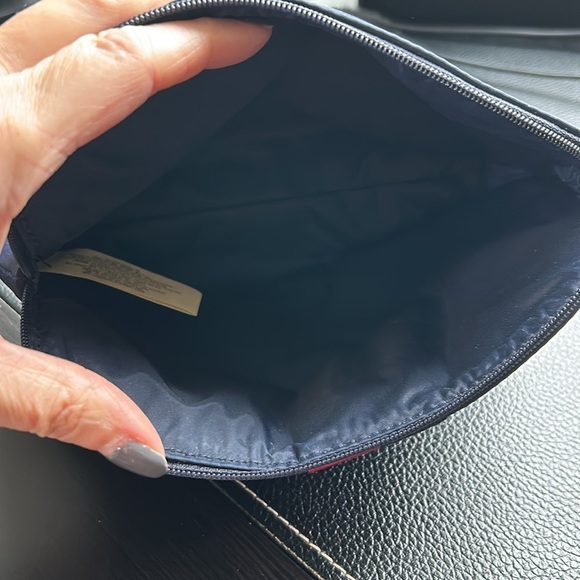 Kate Spade Watson Purse Lane Varsity Stripe Maya Bag Navy Blue AND Cosmetic Bag - Picture 16 of 16